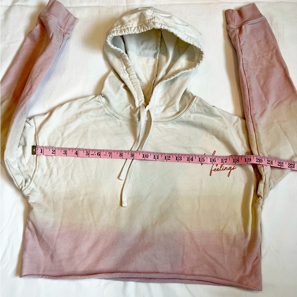 PURE VIDA Ombré Crop Top Hoodie Size Small - Picture 4 of 6